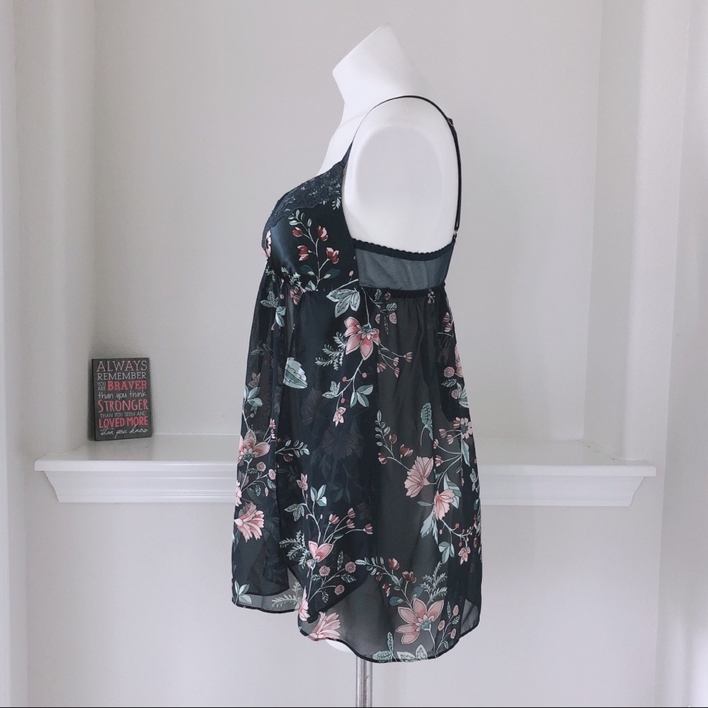 Apt. 9 Intimate Lingerie Lace Trim Sheer Floral Sleepwear Size M, New - Picture 5 of 10